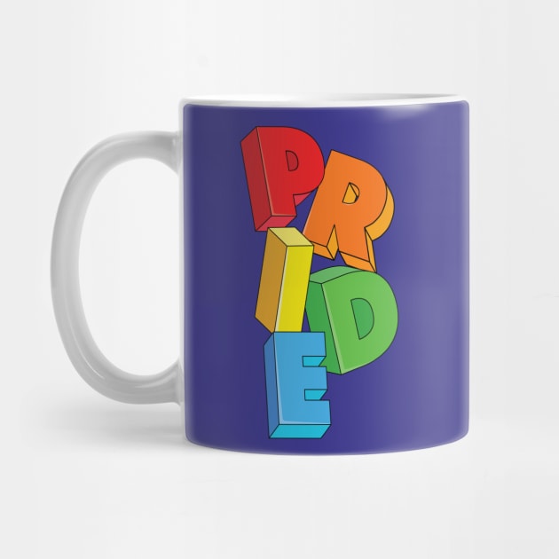 Rainbow, Colorful PRIDE Word Art // LGBTQIA Pride // Pride Month Celebration by SLAG_Creative